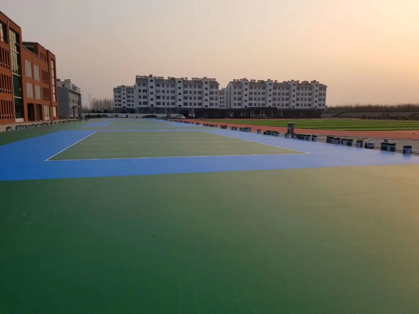 供應硅PU網球場 PU球場施工 PU球場地面工程 天恒橡膠