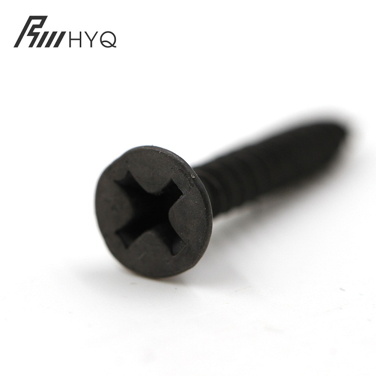 廠家批發(fā)供應(yīng)3.5X32mm十字釘喇叭頭黑磷化干壁釘鉆尾釘