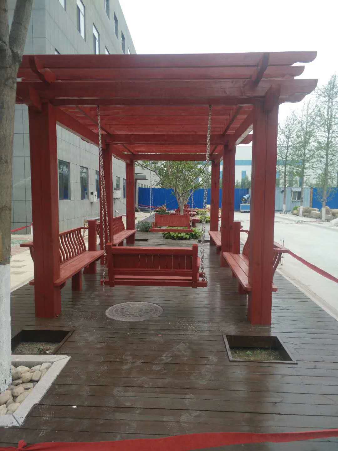 防腐木 木走廊 防腐木花架 木制景觀亭 防腐木圍欄 億龍騰
